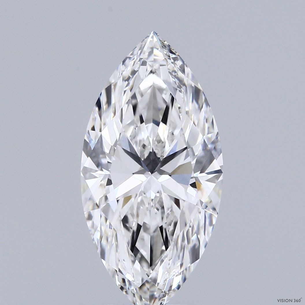 3.02 Carat Marquise Lab Grown Diamond, Excellent Polish, F Color, VVS2 Clarity