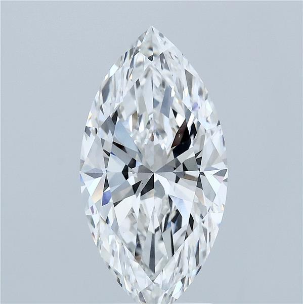 3.06 Carat Marquise Lab Grown Diamond, Excellent Polish, E Color, VVS2 Clarity