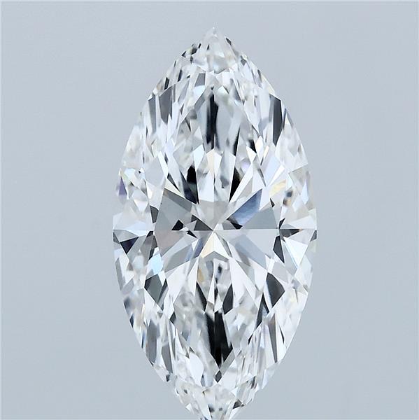 3.07 Carat Marquise Lab Grown Diamond, Excellent Polish, E Color, VVS2 Clarity