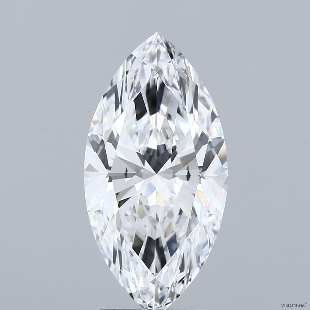 3.10 Carat Marquise Lab Grown Diamond, Excellent Polish, D Color, VVS2 Clarity