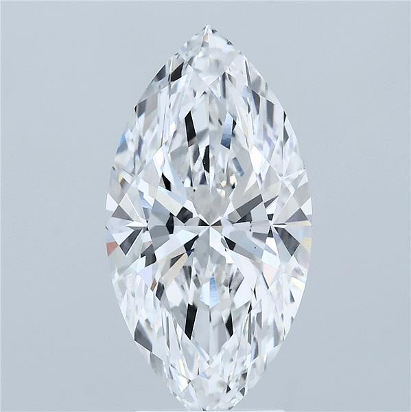 3.56 Carat Marquise Lab Grown Diamond, Excellent Polish, D Color, VVS1 Clarity