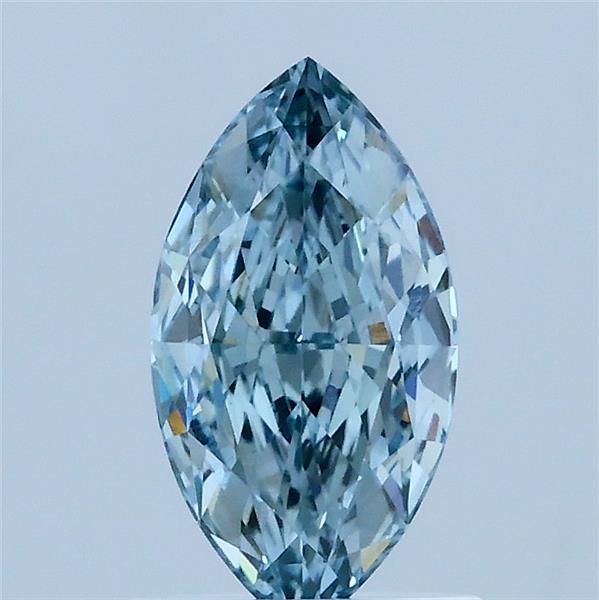 1.04 Carat Marquise Lab Grown Diamond, Fancy Intense Blue Color, VVS2 Clarity