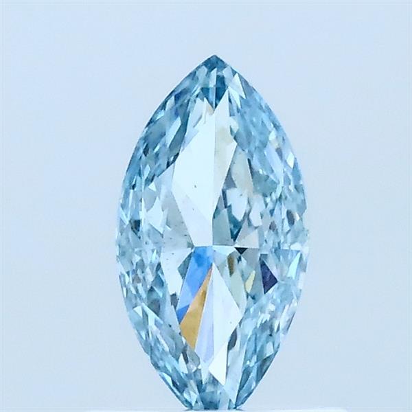 0.49 Carat Marquise Lab Grown Diamond, Fancy Vivid Blue Color, VS2 Clarity