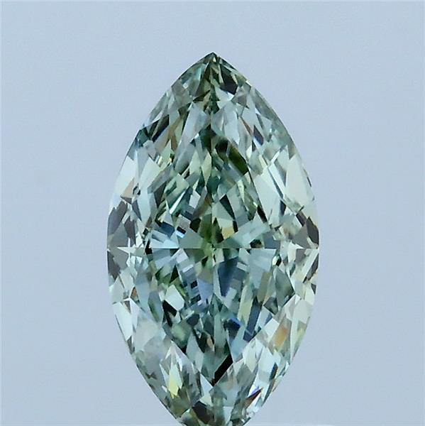 1.13 Carat Marquise Lab Grown Diamond, Fancy Green Color, VVS2 Clarity