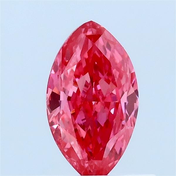 0.69 Carat Marquise Lab Grown Diamond, Fancy Vivid Pink Color, VVS2 Clarity