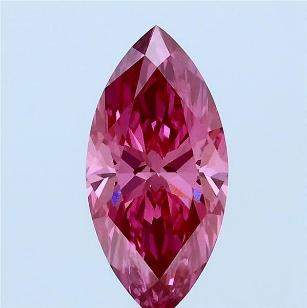 1.03 Carat Marquise Lab Grown Diamond, Fancy Vivid Pink Color, VS1 Clarity