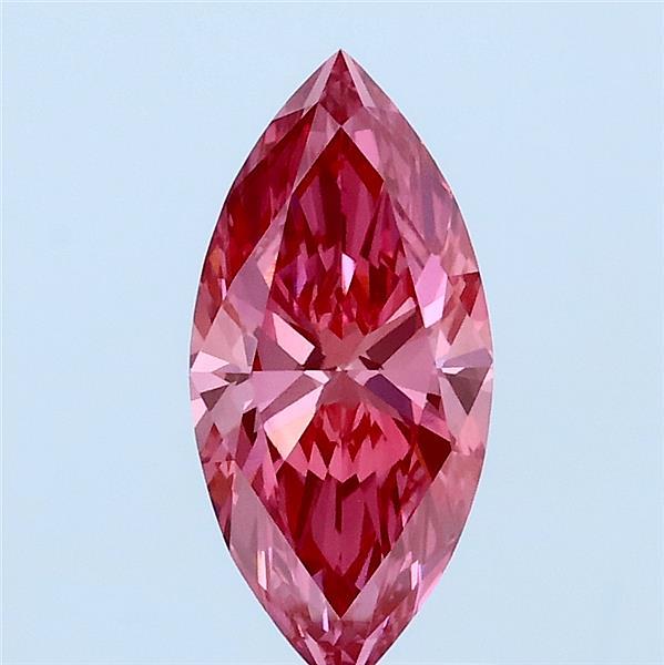 1.01 Carat Marquise Lab Grown Diamond, Fancy Vivid Pink Color, VVS2 Clarity
