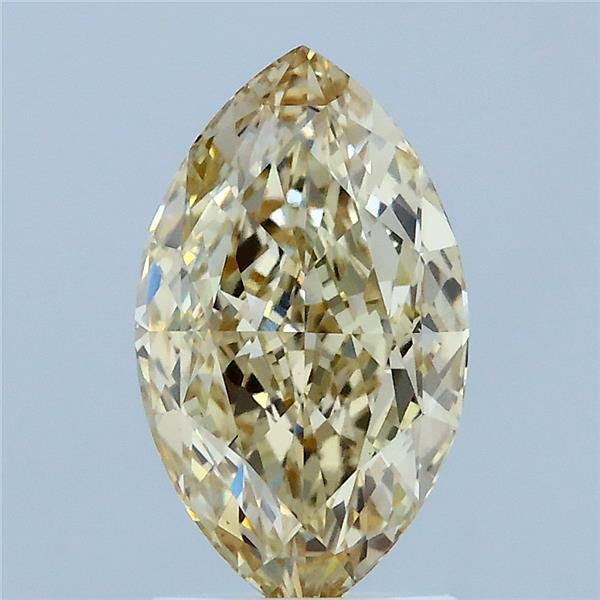 2.03 Carat Marquise Lab Grown Diamond, Fancy Light Yellow Color, VS1 Clarity