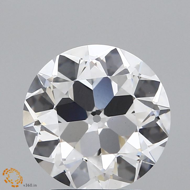2.57 Carat Old European Cut Lab Grown Diamond, Excellent Polish, F Color, VS1 Clarity