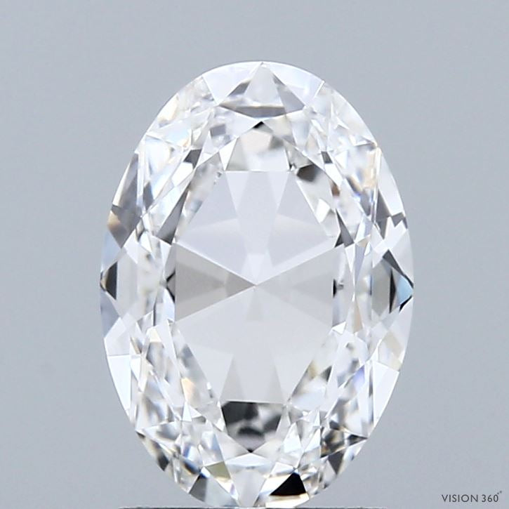 1.78 Carat Oval Mixed Cut Lab Grown Diamond, Excellent Polish, E Color, VVS2 Clarity