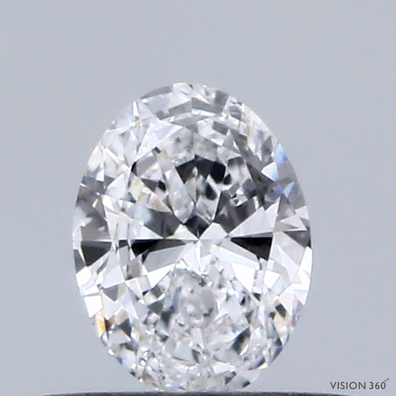 0.32 Carat Oval Lab Grown Diamond, Very Good Polish, D Color, VVS2 Clarity
