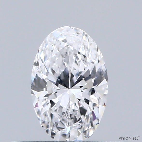 0.33 Carat Oval Lab Grown Diamond, Very Good Polish, D Color, VVS1 Clarity