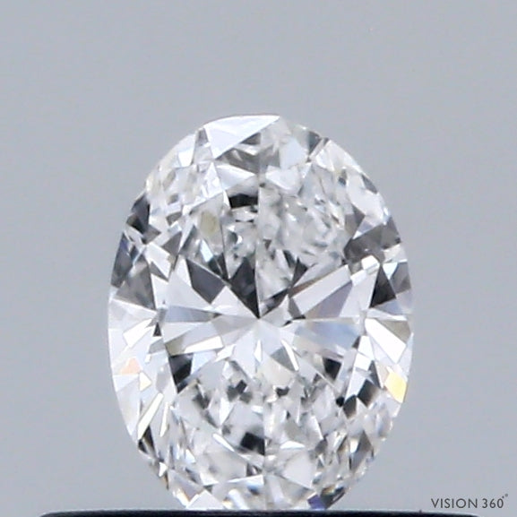 0.33 Carat Oval Lab Grown Diamond, Very Good Polish, D Color, VVS2 Clarity