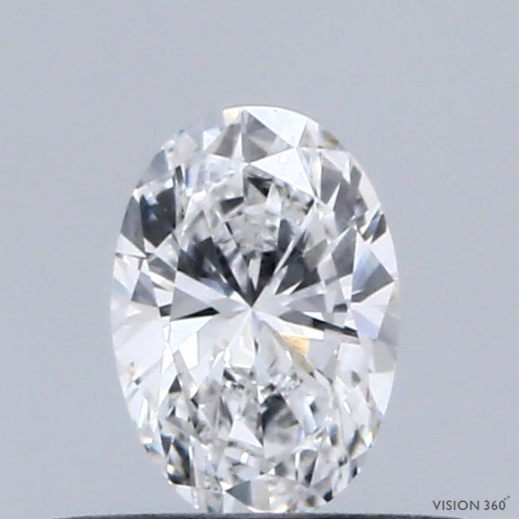 0.33 Carat Oval Lab Grown Diamond, Very Good Polish, D Color, VVS2 Clarity