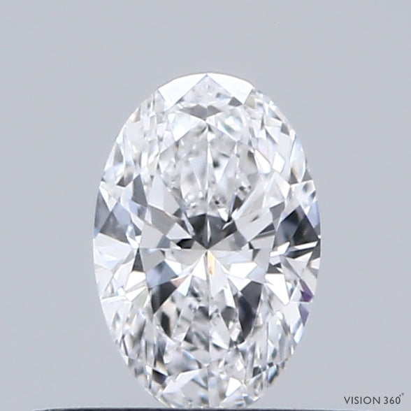 0.36 Carat Oval Lab Grown Diamond, Very Good Polish, D Color, VVS1 Clarity