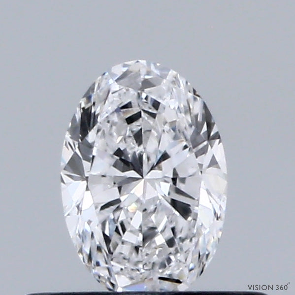 0.37 Carat Oval Lab Grown Diamond, Very Good Polish, D Color, VS1 Clarity
