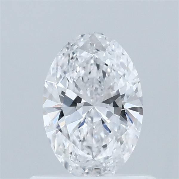 0.59 Carat Oval Lab Grown Diamond, Very Good Polish, D Color, VVS2 Clarity