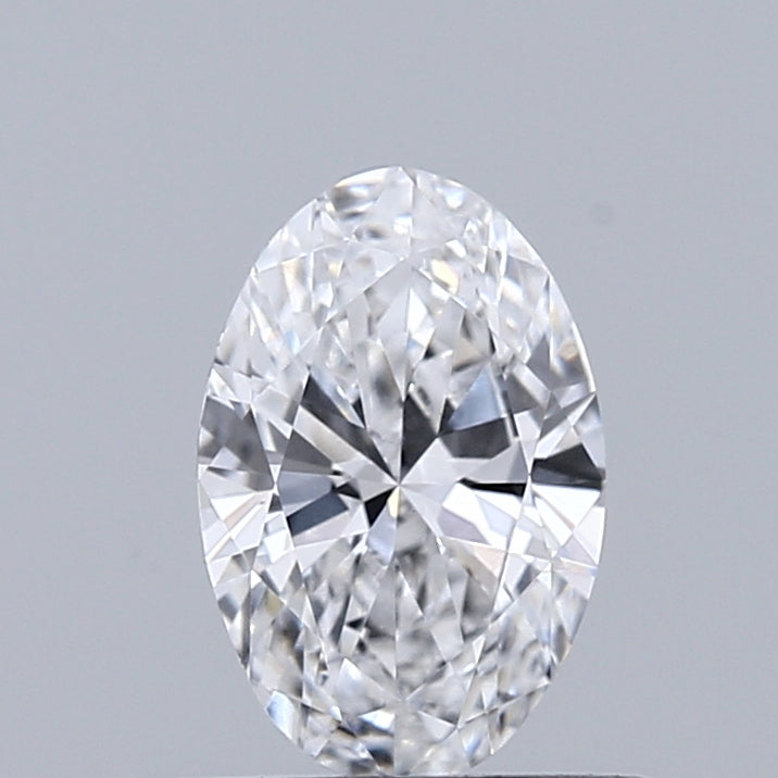 0.59 Carat Oval Lab Grown Diamond, Very Good Polish, D Color, VVS2 Clarity