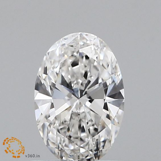 0.64 Carat Oval Lab Grown Diamond, Very Good Polish, G Color, VVS2 Clarity