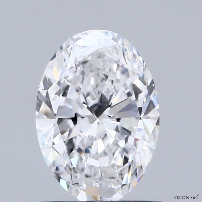 0.70 Carat Oval Lab Grown Diamond, Very Good Polish, D Color, VVS2 Clarity