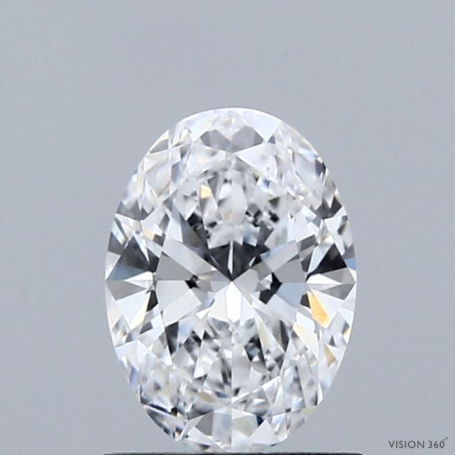 1.00 Carat Oval Lab Grown Diamond, Excellent Polish, D Color, VVS1 Clarity
