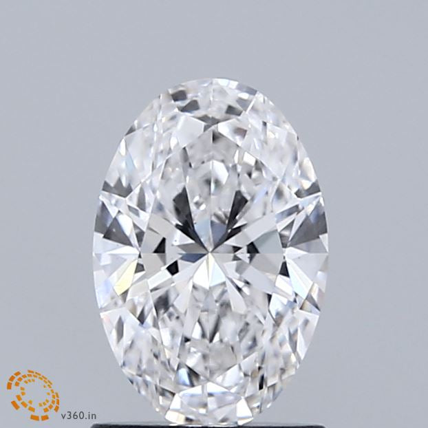 1.04 Carat Oval Lab Grown Diamond, Excellent Polish, D Color, VS1 Clarity