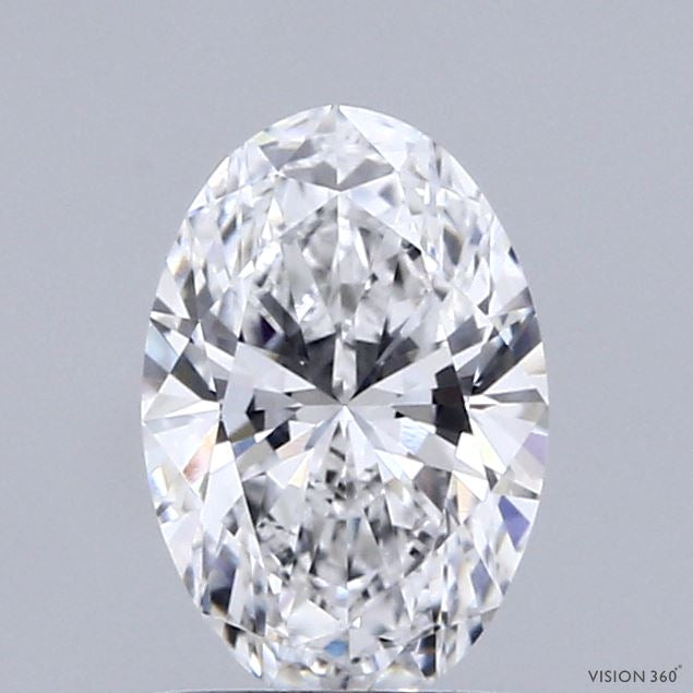 1.05 Carat Oval Lab Grown Diamond, Excellent Polish, D Color, VVS1 Clarity