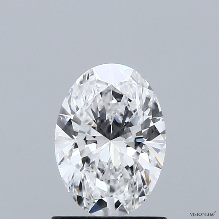 1.06 Carat Oval Lab Grown Diamond, Excellent Polish, D Color, VVS2 Clarity