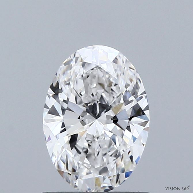 1.09 Carat Oval Lab Grown Diamond, Excellent Polish, D Color, VVS2 Clarity