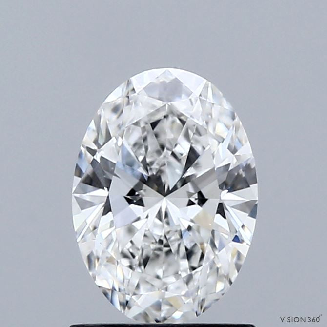 1.09 Carat Oval Lab Grown Diamond, Excellent Polish, E Color, VVS2 Clarity