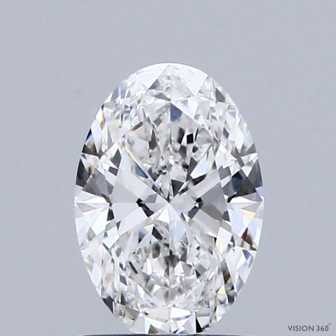 1.10 Carat Oval Lab Grown Diamond, Excellent Polish, D Color, VVS1 Clarity