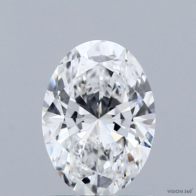 1.10 Carat Oval Lab Grown Diamond, Excellent Polish, D Color, VVS2 Clarity