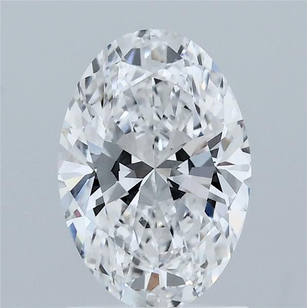 1.38 Carat Oval Lab Grown Diamond, Excellent Polish, D Color, VVS2 Clarity