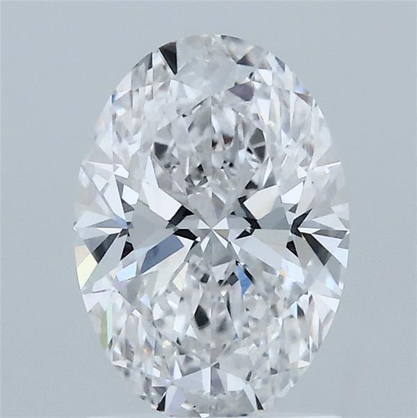 1.41 Carat Oval Lab Grown Diamond, Excellent Polish, D Color, VVS2 Clarity