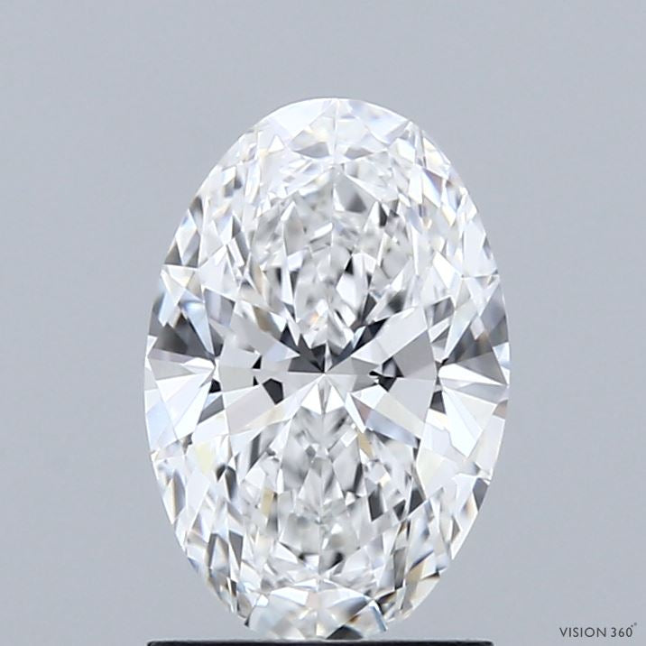 1.45 Carat Oval Lab Grown Diamond, Excellent Polish, E Color, VVS2 Clarity