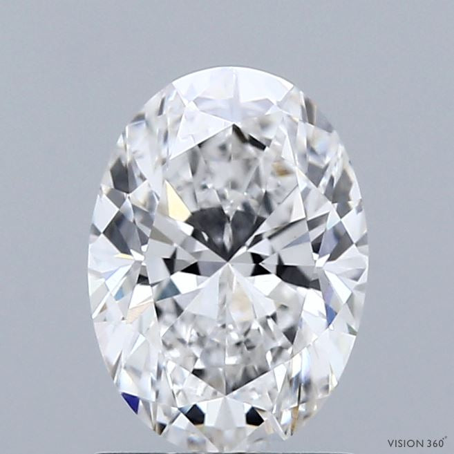 1.50 Carat Oval Lab Grown Diamond, Excellent Polish, E Color, VS1 Clarity