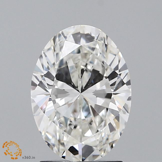 1.53 Carat Oval Lab Grown Diamond, Excellent Polish, G Color, VVS2 Clarity