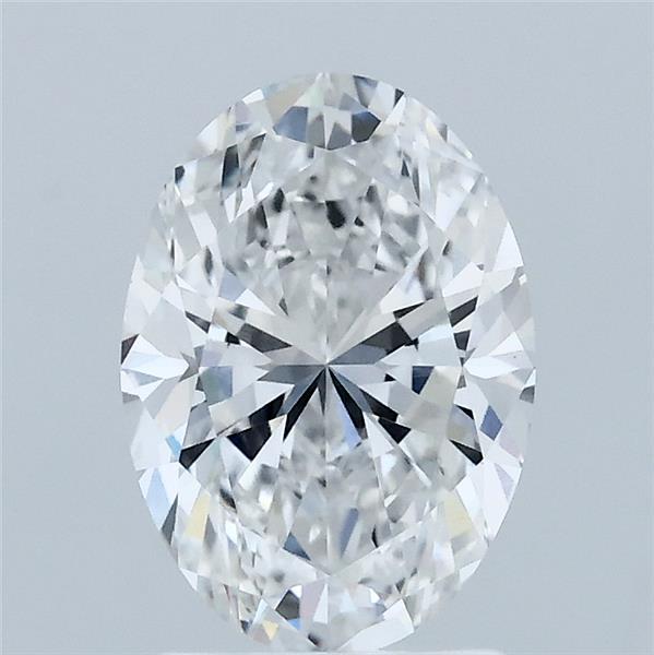 1.55 Carat Oval Lab Grown Diamond, Excellent Polish, D Color, VS1 Clarity