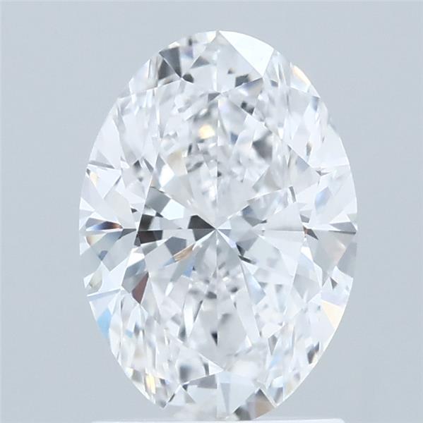 1.55 Carat Oval Lab Grown Diamond, Excellent Polish, D Color, VVS1 Clarity