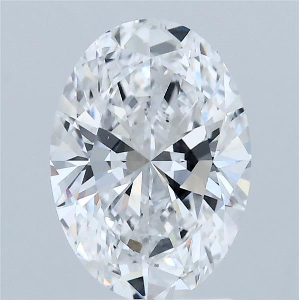 1.55 Carat Oval Lab Grown Diamond, Excellent Polish, D Color, VVS2 Clarity