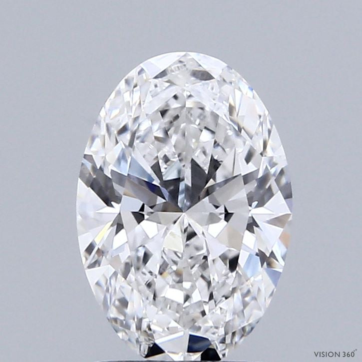 1.55 Carat Oval Lab Grown Diamond, Excellent Polish, E Color, VVS2 Clarity
