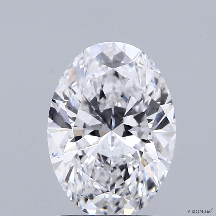 1.58 Carat Oval Lab Grown Diamond, Excellent Polish, D Color, VS1 Clarity