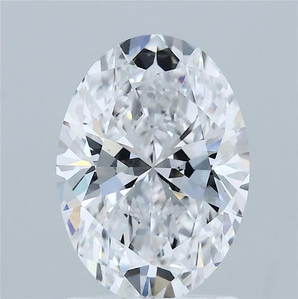 1.58 Carat Oval Lab Grown Diamond, Excellent Polish, D Color, VVS2 Clarity