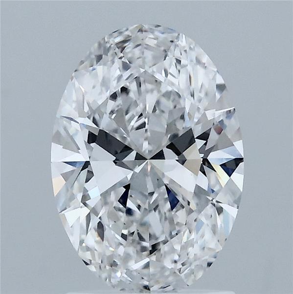 1.59 Carat Oval Lab Grown Diamond, Excellent Polish, D Color, VS1 Clarity