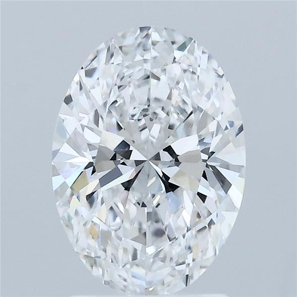 1.59 Carat Oval Lab Grown Diamond, Excellent Polish, D Color, VVS2 Clarity