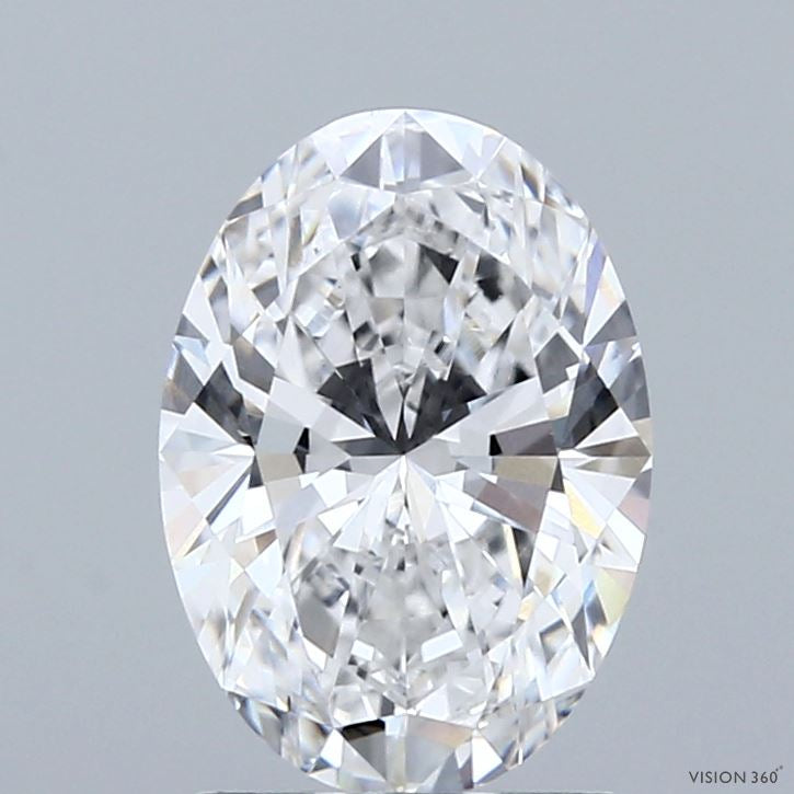 1.88 Carat Oval Lab Grown Diamond, Excellent Polish, D Color, VS1 Clarity