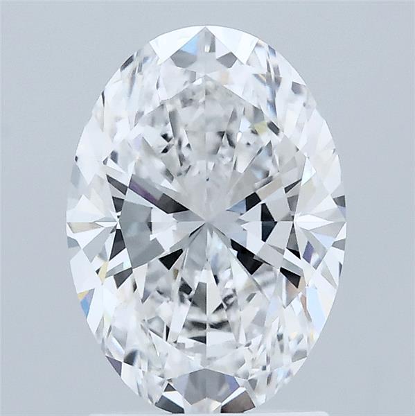 1.89 Carat Oval Lab Grown Diamond, Excellent Polish, D Color, VVS1 Clarity
