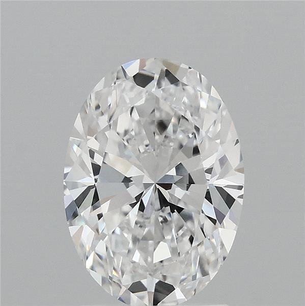 2.02 Carat Oval Lab Grown Diamond, Excellent Polish, D Color, IF Clarity