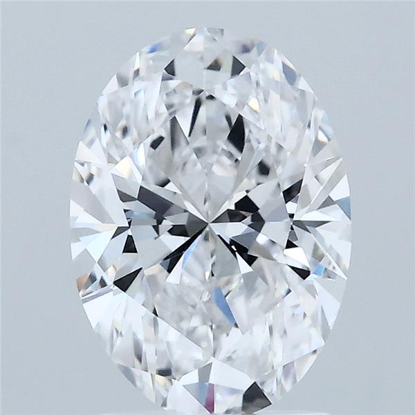 2.02 Carat Oval Lab Grown Diamond, Excellent Polish, D Color, VVS1 Clarity