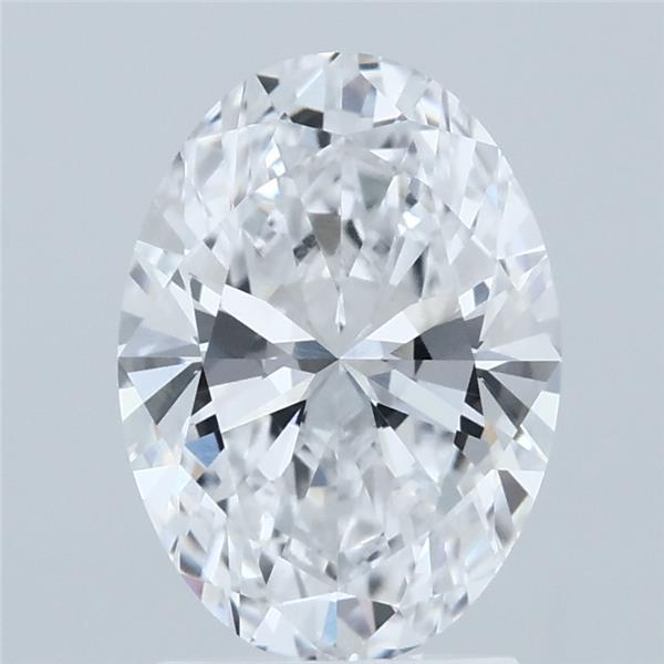 2.06 Carat Oval Lab Grown Diamond, Excellent Polish, D Color, VVS2 Clarity